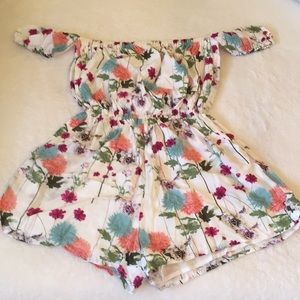 KITTENISH Bardot Floral Romper